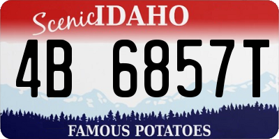 ID license plate 4B6857T