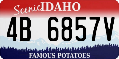 ID license plate 4B6857V