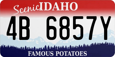 ID license plate 4B6857Y