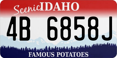 ID license plate 4B6858J