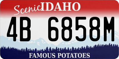 ID license plate 4B6858M