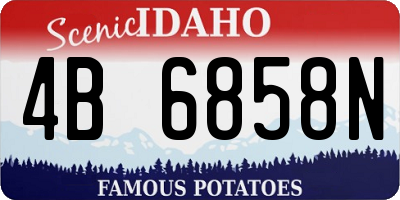 ID license plate 4B6858N