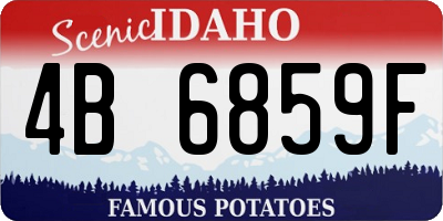 ID license plate 4B6859F