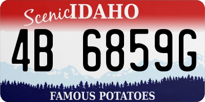 ID license plate 4B6859G
