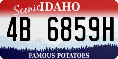 ID license plate 4B6859H