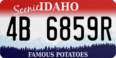 ID license plate 4B6859R