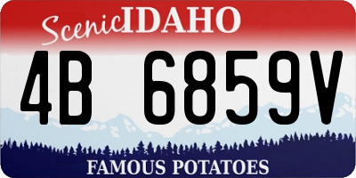 ID license plate 4B6859V