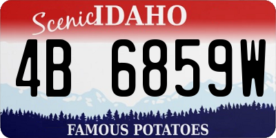 ID license plate 4B6859W