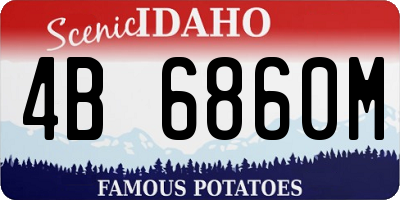 ID license plate 4B6860M