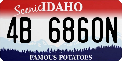 ID license plate 4B6860N
