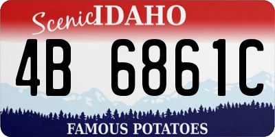 ID license plate 4B6861C