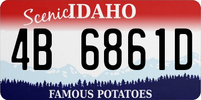 ID license plate 4B6861D
