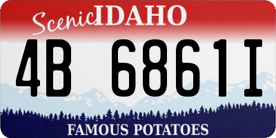 ID license plate 4B6861I