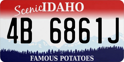 ID license plate 4B6861J