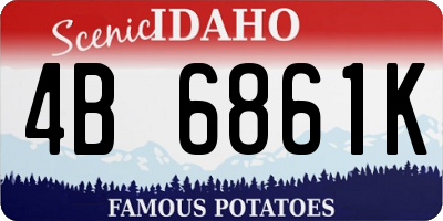 ID license plate 4B6861K