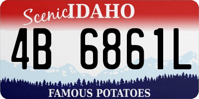 ID license plate 4B6861L