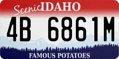 ID license plate 4B6861M
