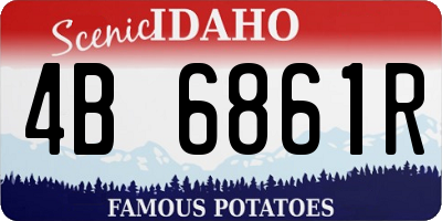 ID license plate 4B6861R