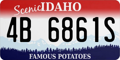 ID license plate 4B6861S
