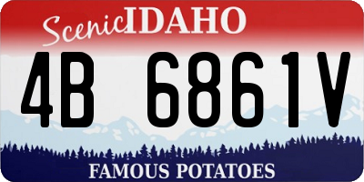 ID license plate 4B6861V