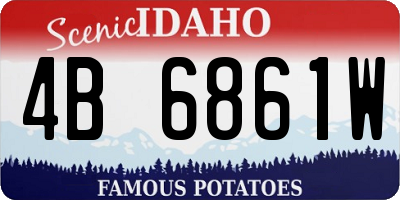 ID license plate 4B6861W