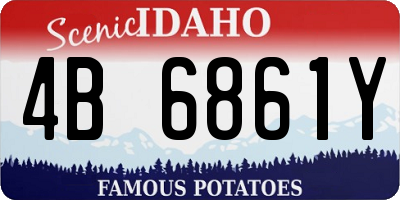 ID license plate 4B6861Y