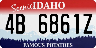 ID license plate 4B6861Z
