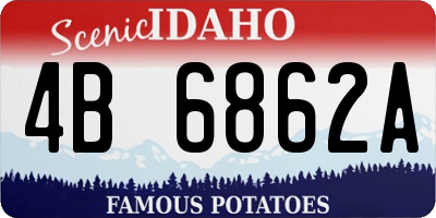ID license plate 4B6862A