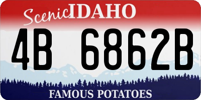 ID license plate 4B6862B