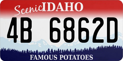 ID license plate 4B6862D