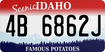 ID license plate 4B6862J