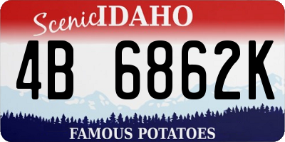 ID license plate 4B6862K
