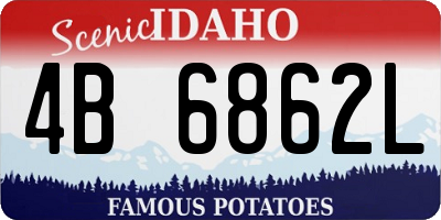 ID license plate 4B6862L