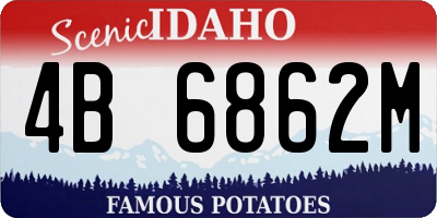 ID license plate 4B6862M