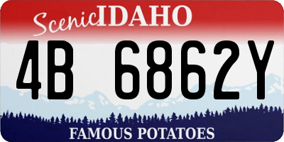 ID license plate 4B6862Y