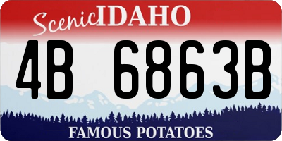 ID license plate 4B6863B
