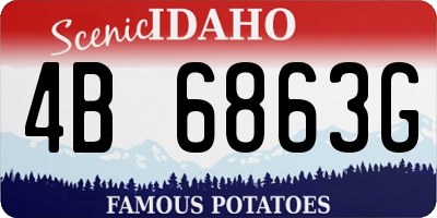 ID license plate 4B6863G