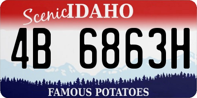 ID license plate 4B6863H