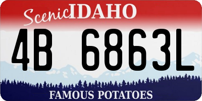 ID license plate 4B6863L