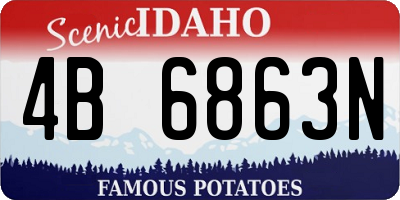 ID license plate 4B6863N