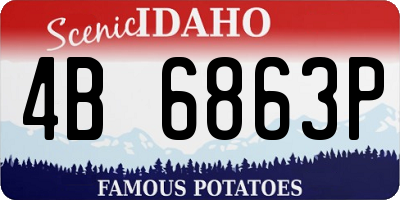 ID license plate 4B6863P