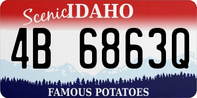 ID license plate 4B6863Q