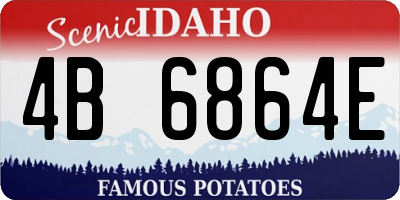 ID license plate 4B6864E
