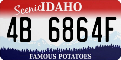 ID license plate 4B6864F