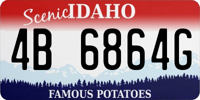 ID license plate 4B6864G