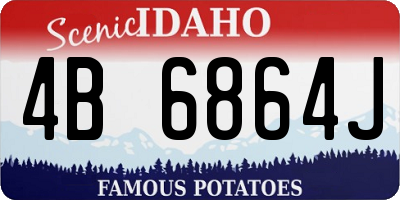 ID license plate 4B6864J