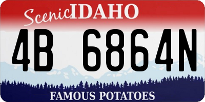 ID license plate 4B6864N