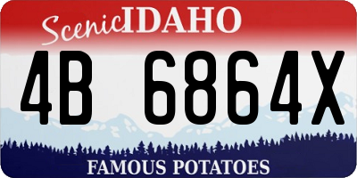 ID license plate 4B6864X