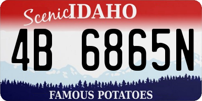 ID license plate 4B6865N
