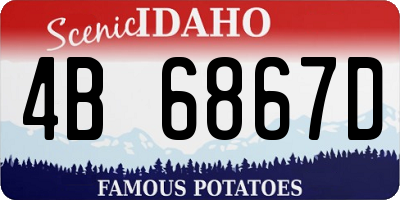 ID license plate 4B6867D